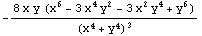 -(8 x y (x^6 - 3 x^4 y^2 - 3 x^2 y^4 + y^6))/(x^4 + y^4)^3