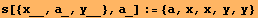 s[{x__, a_, y__}, a_] := {a, x, x, y, y}