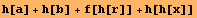 h[a] + h[b] + f[h[r]] + h[h[x]]