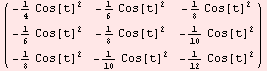 (  1       2     1       2     1       2  )           -- Cos[t]     -- Cos[t]  ...       2           -- Cos[t]     --- Cos[t]    --- Cos[t]            8             10            12