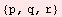 {p, q, r}